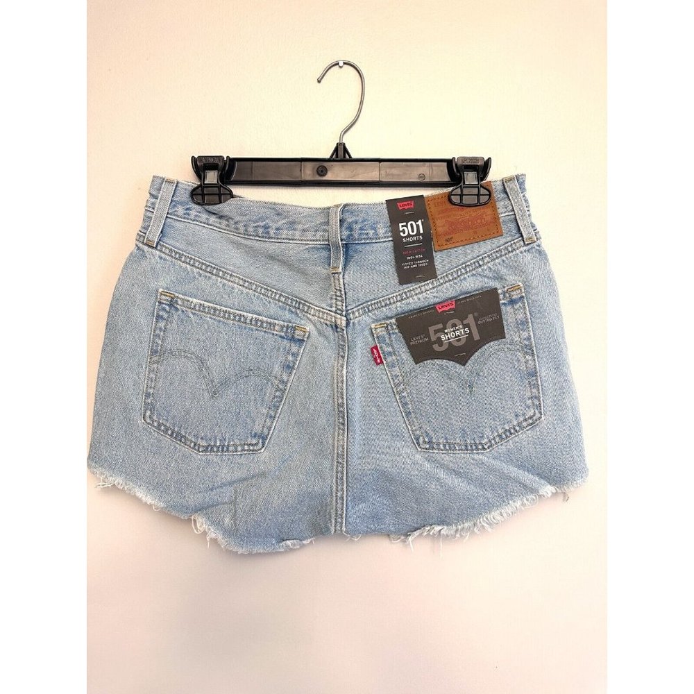 Levi's 501 Original High Rise Button Fly Denim Jean Shorts Women's Size … - Picture 9 of 11